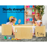 darrahopens Baby & Kids > Kid's Furniture Keezi 3 PC Nordic Kids Table Chair Set Beige Desk Activity Compact Children