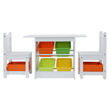 Darrahopens Baby & Kids > Kid's Furniture Keezi 3 PCS Kids Table and Chairs Set Children Furniture Play Toys Storage Box