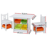 Darrahopens Baby & Kids > Kid's Furniture Keezi 3 PCS Kids Table and Chairs Set Children Furniture Play Toys Storage Box