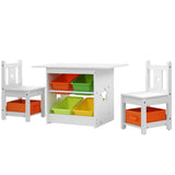 Darrahopens Baby & Kids > Kid's Furniture Keezi 3 PCS Kids Table and Chairs Set Children Furniture Play Toys Storage Box