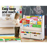 darrahopens Baby & Kids > Kid's Furniture Keezi 4 tier Kids Bookshelf Wooden Bookcase Children Toy Organiser Display Rack