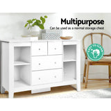 darrahopens Baby & Kids > Kid's Furniture Keezi Baby Change Table Tall boy Drawers Dresser Chest Storage Cabinet White