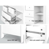 darrahopens Baby & Kids > Kid's Furniture Keezi Baby Change Table Tall boy Drawers Dresser Chest Storage Cabinet White