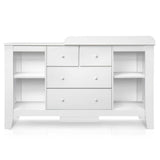 darrahopens Baby & Kids > Kid's Furniture Keezi Baby Change Table Tall boy Drawers Dresser Chest Storage Cabinet White