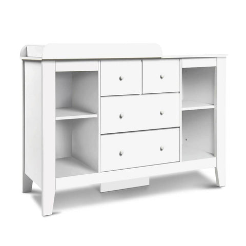 darrahopens Baby & Kids > Kid's Furniture Keezi Baby Change Table Tall boy Drawers Dresser Chest Storage Cabinet White