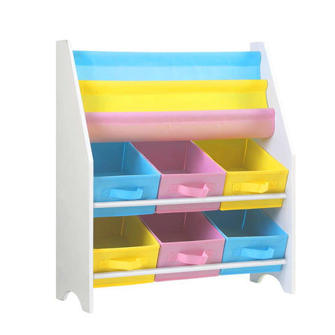 darrahopens Baby & Kids > Kid's Furniture Keezi Kids Bookcase Childrens Bookshelf Toy Storage Organizer 2 Tiers Shelves