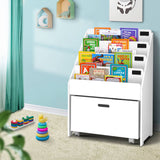 Darrahopens Baby & Kids > Kid's Furniture Keezi Kids Bookshelf Storage Organiser Bookcase Drawers Children Display Shelf