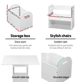 darrahopens Baby & Kids > Kid's Furniture Keezi Kids Multi-function Table and Chair Hidden Storage Box Toy Activity Desk
