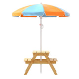 darrahopens Baby & Kids > Kid's Furniture Keezi Kids Outdoor Table and Chairs Picnic Bench Set Umbrella Water Sand Pit Box