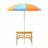 darrahopens Baby & Kids > Kid's Furniture Keezi Kids Outdoor Table and Chairs Picnic Bench Set Umbrella Water Sand Pit Box