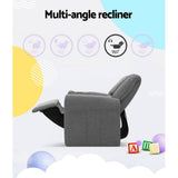darrahopens Baby & Kids > Kid's Furniture Keezi Kids Recliner Chair Grey Linen Soft Sofa Lounge Couch Children Armchair