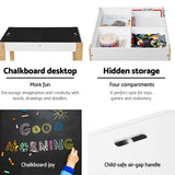darrahopens Baby & Kids > Kid's Furniture Keezi Kids Table and Chair Set Activity Chalkboard Toys Storage Desk Drawing