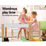 darrahopens Baby & Kids > Kid's Furniture Keezi Kids Table and Chair Set Activity Chalkboard Toys Storage Desk Drawing