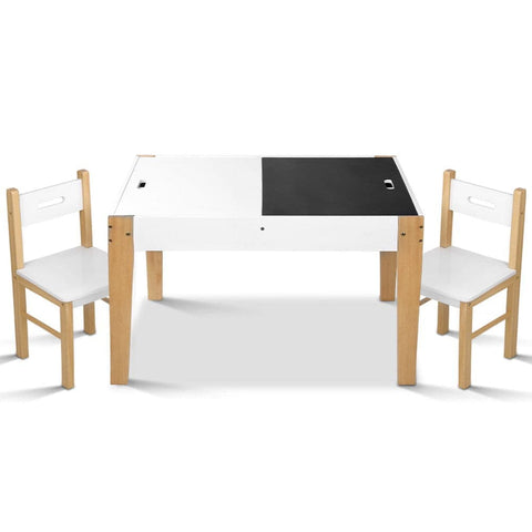 darrahopens Baby & Kids > Kid's Furniture Keezi Kids Table and Chair Set Activity Chalkboard Toys Storage Desk Drawing