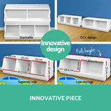 darrahopens Baby & Kids > Kid's Furniture Keezi Kids Toy Box Stackable Bookshelf Storage Organiser Bookcase Shelf