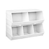 darrahopens Baby & Kids > Kid's Furniture Keezi Kids Toy Box Stackable Bookshelf Storage Organiser Bookcase Shelf