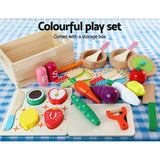 Darrahopens Baby & Kids > Kid's Furniture Keezi Kids Wooden Kitchen Set Pretend Play Toys Cooking Food Sets Children White
