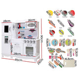 Darrahopens Baby & Kids > Kid's Furniture Keezi Kids Wooden Kitchen Set Pretend Play Toys Cooking Food Sets Children White