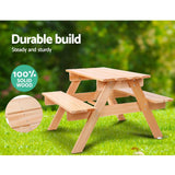 darrahopens Baby & Kids > Kid's Furniture Keezi Kids Wooden Picnic Bench Set