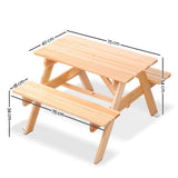 darrahopens Baby & Kids > Kid's Furniture Keezi Kids Wooden Picnic Bench Set