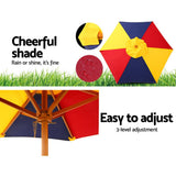 darrahopens Baby & Kids > Kid's Furniture Keezi Kids Wooden Picnic Table Set with Umbrella