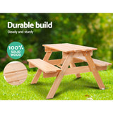 darrahopens Baby & Kids > Kid's Furniture Keezi Kids Wooden Picnic Table Set with Umbrella