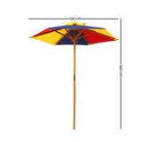 darrahopens Baby & Kids > Kid's Furniture Keezi Kids Wooden Picnic Table Set with Umbrella