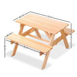 darrahopens Baby & Kids > Kid's Furniture Keezi Kids Wooden Picnic Table Set with Umbrella