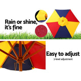 darrahopens Baby & Kids > Kid's Furniture Keezi Kids Wooden Picnic Table Set with Umbrella