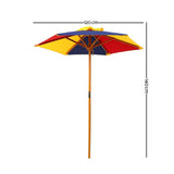 darrahopens Baby & Kids > Kid's Furniture Keezi Kids Wooden Picnic Table Set with Umbrella