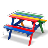 darrahopens Baby & Kids > Kid's Furniture Keezi Kids Wooden Picnic Table Set with Umbrella
