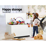 darrahopens Baby & Kids > Kid's Furniture Keezi Kids Wooden Toy Chest Storage Blanket Box White Children Room Organiser