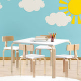 darrahopens Baby & Kids > Kid's Furniture Keezi Nordic Kids Table Chair Set Desk 5PC Activity Dining Study Children Modern