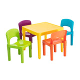darrahopens Baby & Kids > Kid's Furniture Kids Plastic 5-Piece Table & 4 Chairs Set