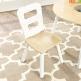 darrahopens Baby & Kids > Kid's Furniture Round Table and 2 Chair Set for children (White Natural)