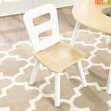 darrahopens Baby & Kids > Kid's Furniture Round Table and 2 Chair Set for children (White Natural)