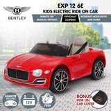 Darrahopens Baby & Kids > Ride on Cars, Go-karts & Bikes Kahuna Bentley Exp 12 Speed 6E Licensed Kids Ride On Electric Car Remote Control - Red