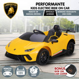Darrahopens Baby & Kids > Ride on Cars, Go-karts & Bikes Kahuna Lamborghini Performante Kids Electric Ride On Car Remote Control - Yellow