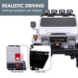 Darrahopens Baby & Kids > Ride on Cars, Go-karts & Bikes Kahuna Licensed Toyota FJ-40 Kids Ride On Electric Toy Car 80W - White