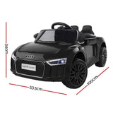 darrahopens Baby & Kids > Ride on Cars, Go-karts & Bikes Kids Ride On Car Audi R8 Licensed Electric 12V Black