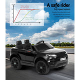 darrahopens Baby & Kids > Ride on Cars, Go-karts & Bikes Kids Ride On Car Licensed Land Rover 12V Electric Car Toys Battery Remote Black