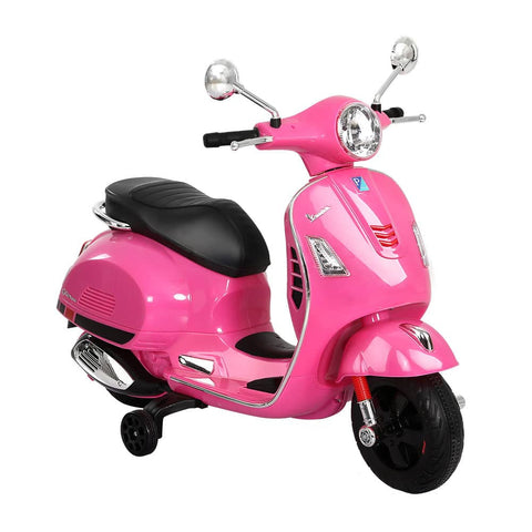 Darrahopens Baby & Kids > Ride on Cars, Go-karts & Bikes Kids Ride On Car Motorcycle Motorbike VESPA Licensed Scooter Electric Toys Pink