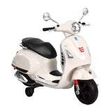 Darrahopens Baby & Kids > Ride on Cars, Go-karts & Bikes Kids Ride On Car Motorcycle Motorbike VESPA Licensed Scooter Electric Toys White
