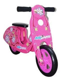 Darrahopens Baby & Kids > Ride on Cars, Go-karts & Bikes Kidzamo Maria Pink Wooden Balance Scooter 12" for Kids