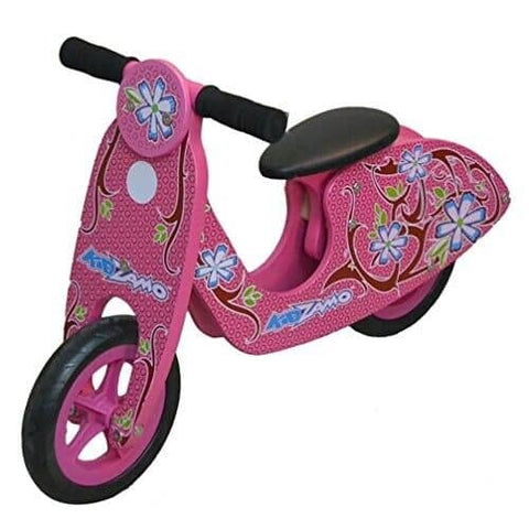 Darrahopens Baby & Kids > Ride on Cars, Go-karts & Bikes Kidzamo Maria Pink Wooden Balance Scooter 12" for Kids