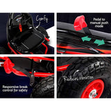 darrahopens Baby & Kids > Ride on Cars, Go-karts & Bikes Rigo Kids Pedal Go Kart Car Ride On Toys Racing Bike Rubber Tyre Adjustable Seat