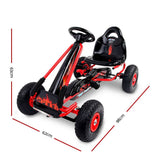 darrahopens Baby & Kids > Ride on Cars, Go-karts & Bikes Rigo Kids Pedal Go Kart Car Ride On Toys Racing Bike Rubber Tyre Adjustable Seat