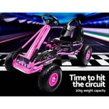 darrahopens Baby & Kids > Ride on Cars, Go-karts & Bikes Rigo Kids Pedal Go Kart Car Ride On Toys Racing Bike Rubber Tyre Adjustable Seat