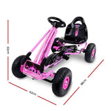 darrahopens Baby & Kids > Ride on Cars, Go-karts & Bikes Rigo Kids Pedal Go Kart Car Ride On Toys Racing Bike Rubber Tyre Adjustable Seat