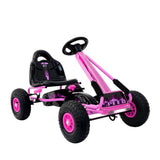 darrahopens Baby & Kids > Ride on Cars, Go-karts & Bikes Rigo Kids Pedal Go Kart Car Ride On Toys Racing Bike Rubber Tyre Adjustable Seat